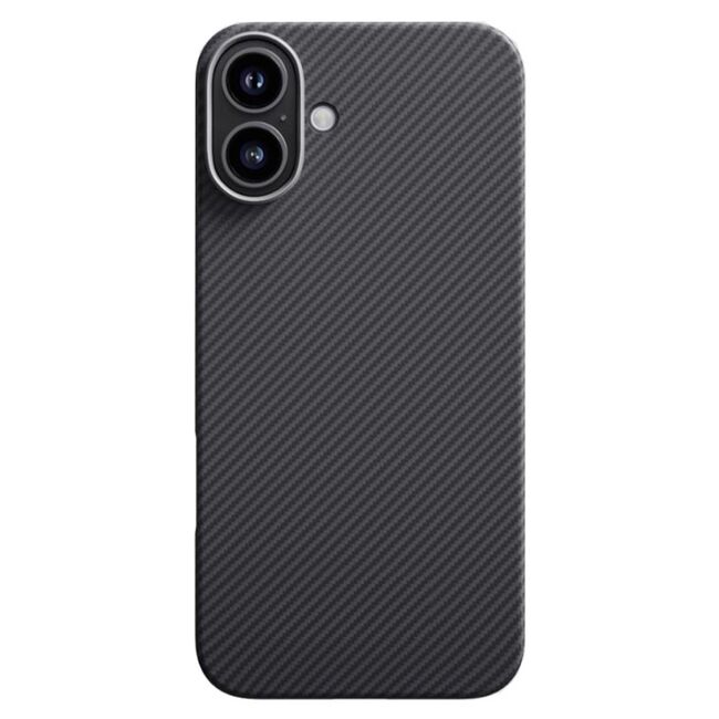 Husa pentru  iPhone 16 compatibila MagSafe High Grade Aramid Fiber Series - negru royal