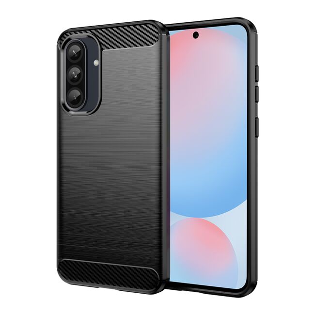 Husa pentru Samsung Galaxy A56 Carbon Liquid Silicone, Negru