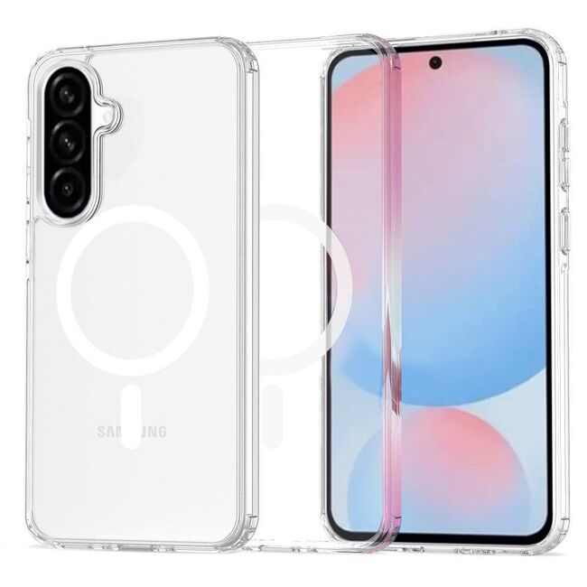 Huse pentru  Samsung Galaxy A56 cu MagSafe Crystal Clear Back Series - Ice