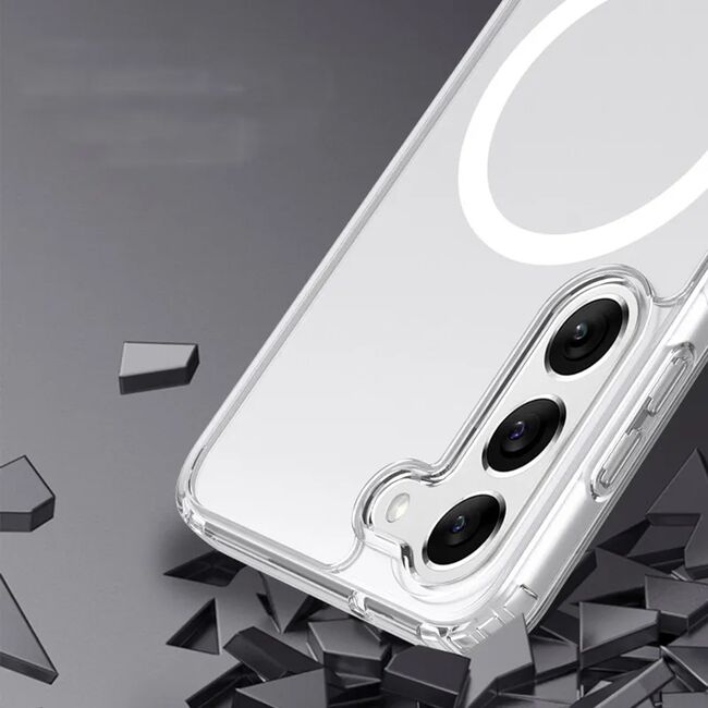 Huse pentru  Samsung Galaxy A56 cu MagSafe Crystal Clear Back Series - Ice
