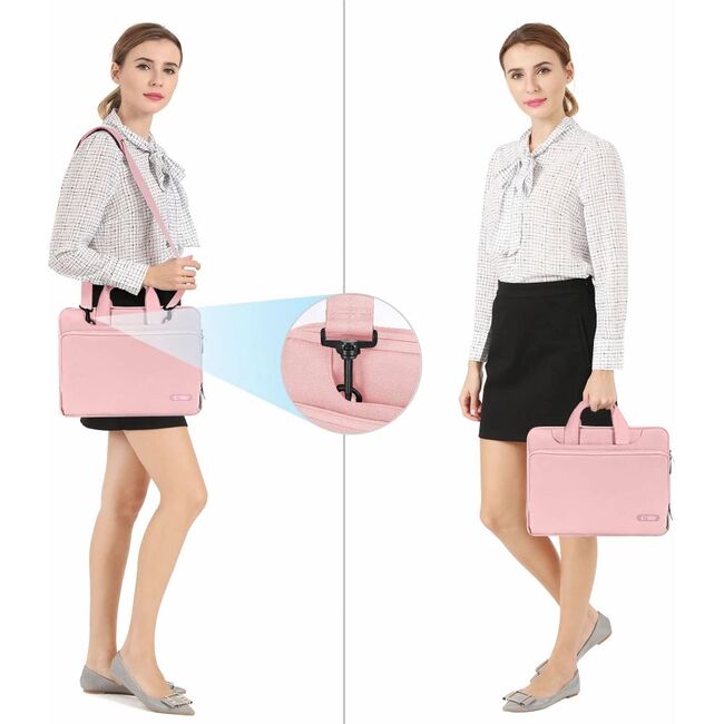 Geantă Pocket Bag pentru Laptop 13-14 Inch – compatibila Macbook, Lenovo, Microsoft, Acer, HP, Asus, Protecție Elegantă și Funcțională pentru Echipamentele Tale, roz