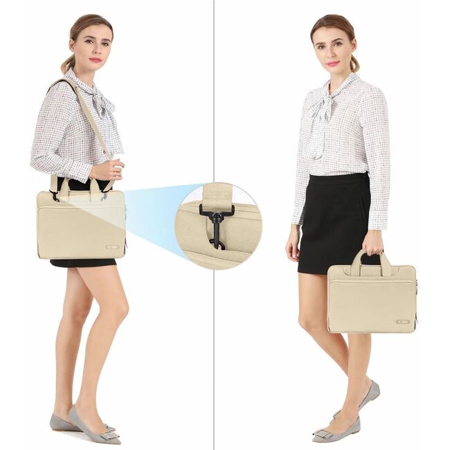 Geantă Pocket Bag pentru Laptop 15-16 Inch – compatibila Macbook, Lenovo, Microsoft, Acer, HP, Asus, Protecție Elegantă și Funcțională pentru Echipamentele Tale, bej