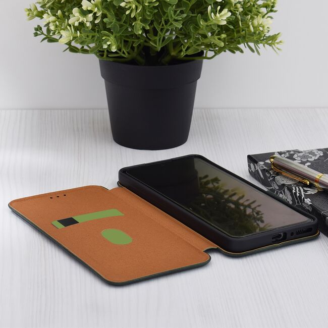 Husa tip carte pentru OnePlus 13 Smart Wallet fata - spate protectie 360 - Verde