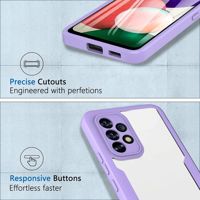 Pachet 360: Husa cu folie integrata pentru  Samsung Galaxy A26 Cover360 fata / spate - Albastru