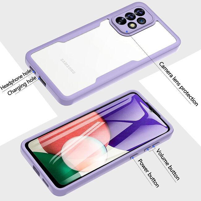 Pachet 360: Husa cu folie integrata pentru  Samsung Galaxy A26 Cover360 fata / spate - Albastru