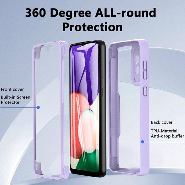 Pachet 360: Husa cu folie integrata pentru  Samsung Galaxy A26 Cover360 fata / spate - Albastru