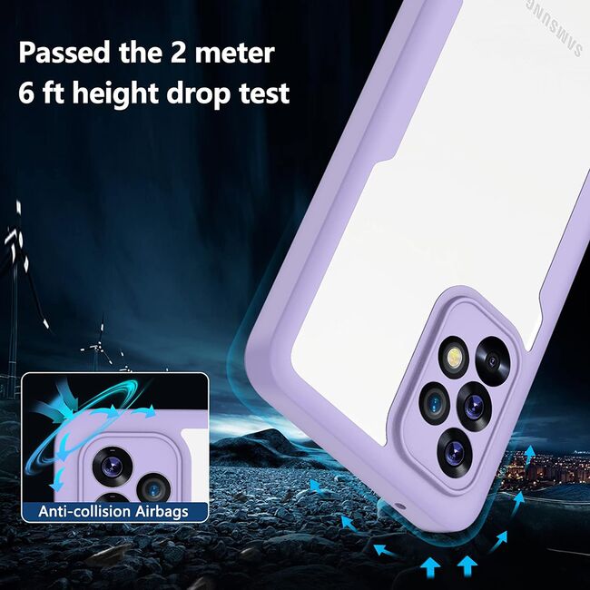 Pachet 360: Husa cu folie integrata pentru  Samsung Galaxy A26 Cover360 fata / spate - Albastru