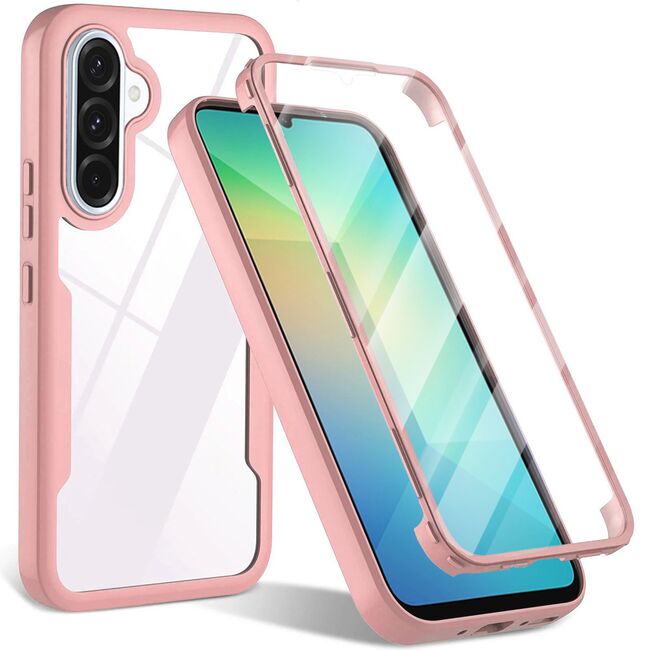 Pachet 360: Husa cu folie integrata pentru  Samsung Galaxy A26 Cover360 fata / spate - Roz