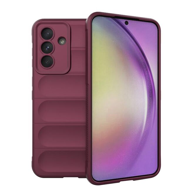 Husa pentru  Samsung Galaxy A36 Liquid Silicone, Microfibre Lining, Non-Slip Airbag Design, Bordeaux