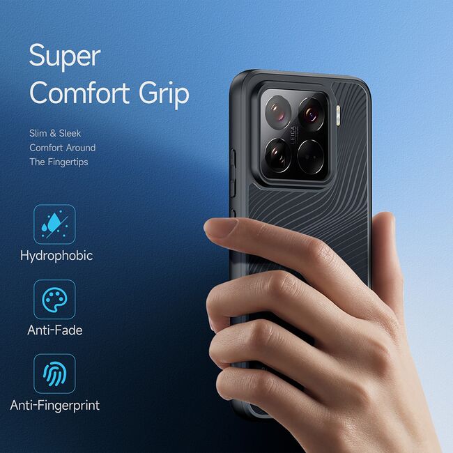 Husa pentru  Xiaomi 15 Flowing Lines Comfort Grip - transparent
