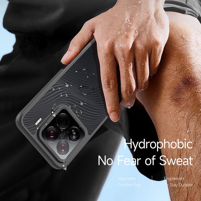 Husa pentru  Xiaomi 15 Flowing Lines Comfort Grip - transparent