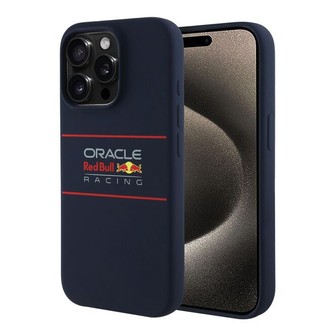 Husa premium pentru  iPhone 15 Pro compatibila MagSafe Red Bull Racing - Albastru royal