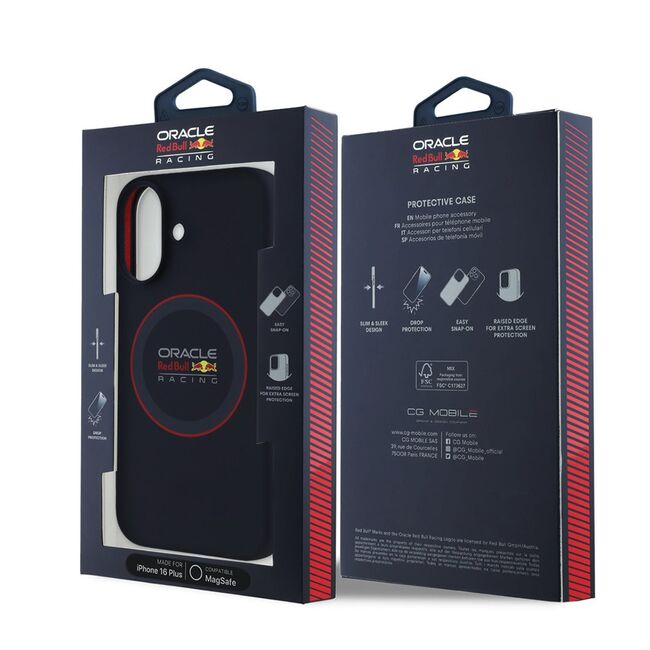 Husa premium pentru  iPhone 16 Plus compatibila MagSafe Red Bull Racing - Albastru