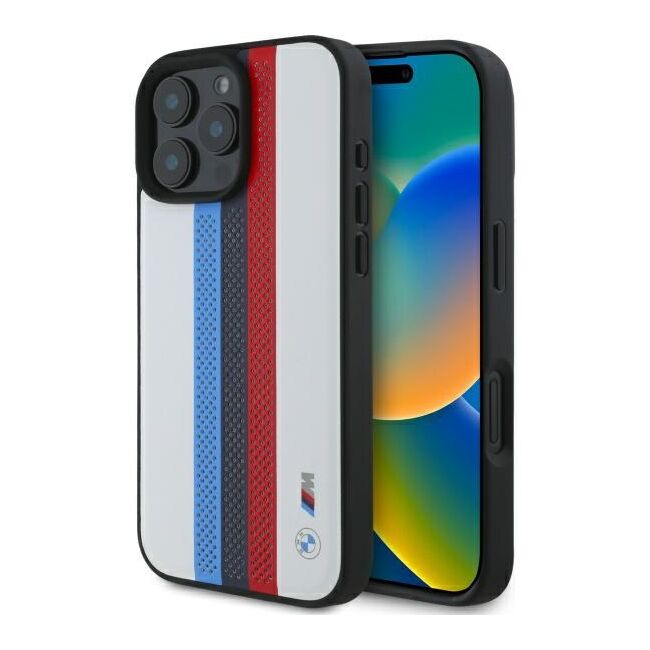 Husa premium pentru  iPhone 16 Pro Max compatibila MagSafe BMW Signature - Multicolor