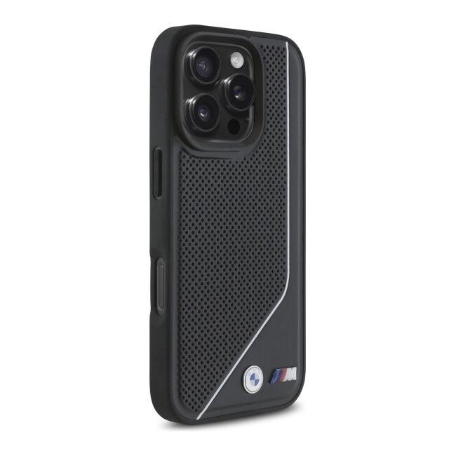 Husa premium pentru  iPhone 16 Pro Max compatibila MagSafe BMW Signature - Negru