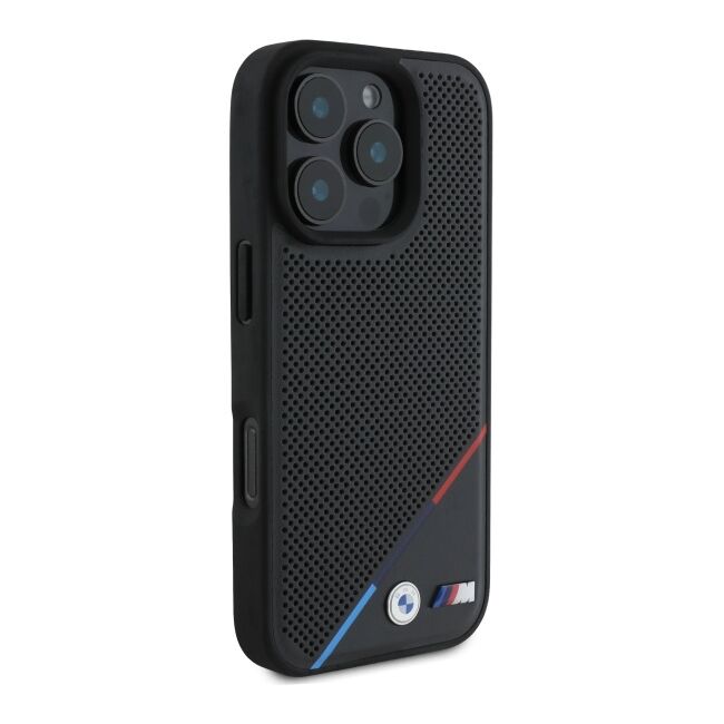 Husa premium pentru  iPhone 16 Pro Max compatibila MagSafe BMW Signature - Negru electric