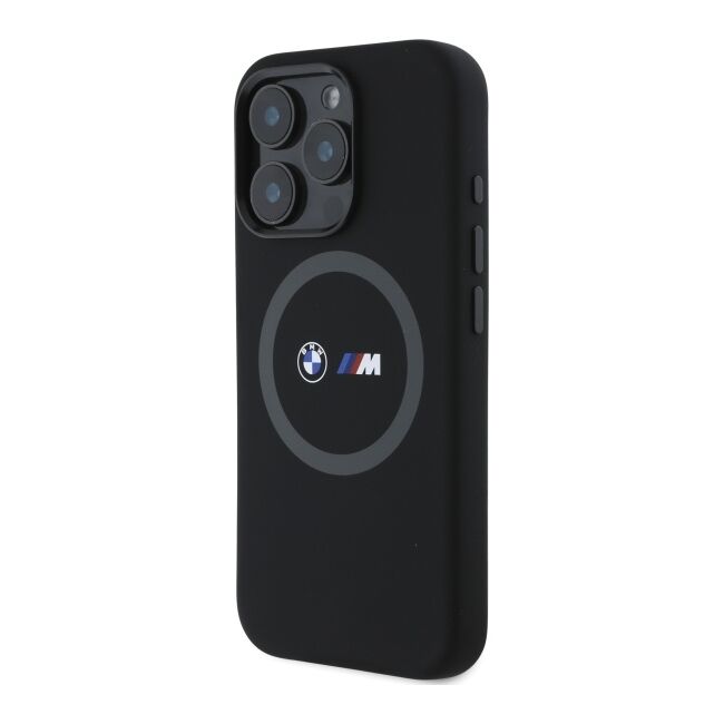 Husa premium pentru  iPhone 16 Pro Max compatibila MagSafe BMW Signature - Negru print