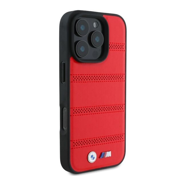 Husa premium pentru  iPhone 16 Pro Max compatibila MagSafe BMW Signature - Rosu