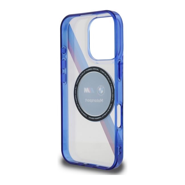 Husa premium pentru  iPhone 16 Pro Max compatibila MagSafe BMW Signature - Transparent