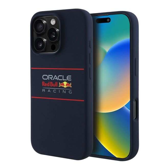 Husa premium pentru  iPhone 16 Pro Max compatibila MagSafe Red Bull Racing - Albastru royal