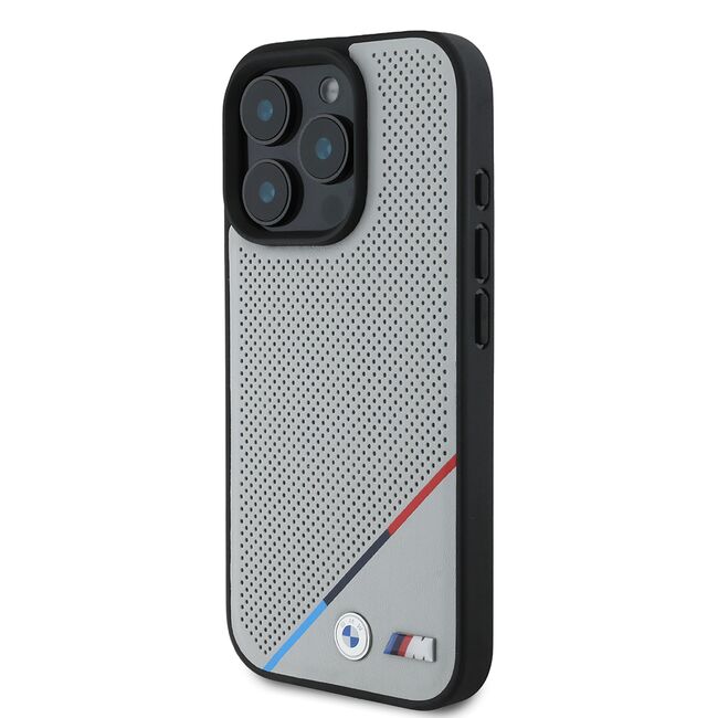 Husa premium pentru  iPhone 16 Pro compatibila MagSafe BMW Signature - Gri