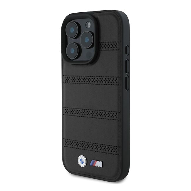 Husa premium pentru  iPhone 16 Pro compatibila MagSafe BMW Signature - Negru denim