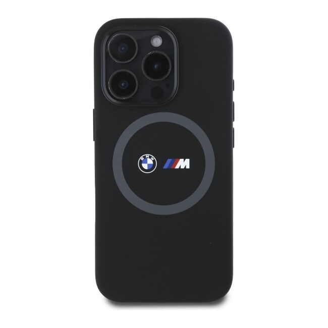 Husa premium pentru  iPhone 16 Pro compatibila MagSafe BMW Signature - Negru