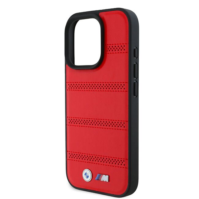 Husa premium pentru  iPhone 16 Pro compatibila MagSafe BMW Signature - Rosu