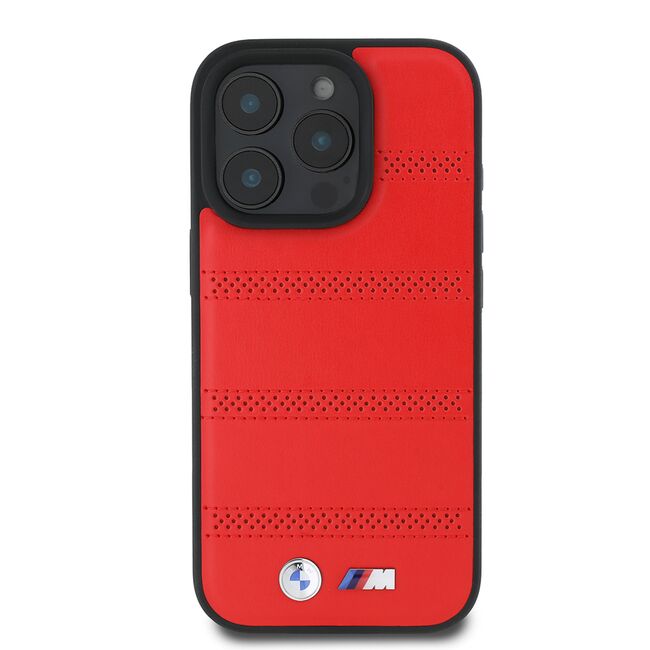 Husa premium pentru  iPhone 16 Pro compatibila MagSafe BMW Signature - Rosu