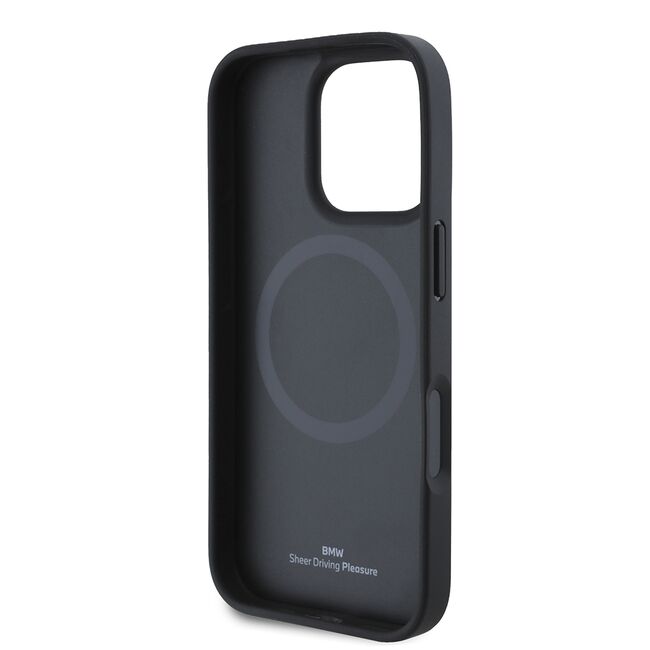 Husa premium pentru  iPhone 16 Pro compatibila MagSafe BMW Signature - Rosu