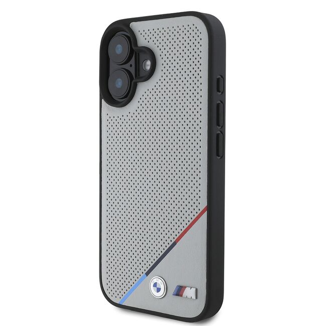 Husa premium pentru  iPhone 16 compatibila MagSafe BMW Signature - Gri