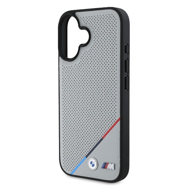 Husa premium pentru  iPhone 16 compatibila MagSafe BMW Signature - Gri