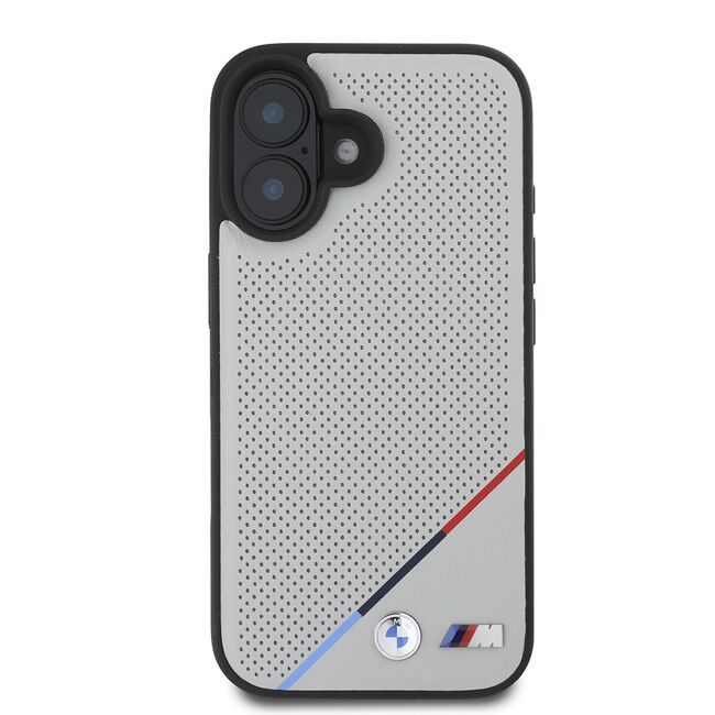 Husa premium pentru  iPhone 16 compatibila MagSafe BMW Signature - Gri