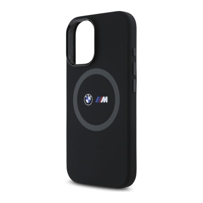 Husa premium pentru  iPhone 16 compatibila MagSafe BMW Signature - Negru