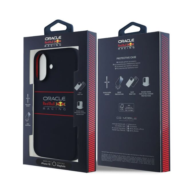 Husa premium pentru  iPhone 16 compatibila MagSafe Red Bull Racing - Albastru royal