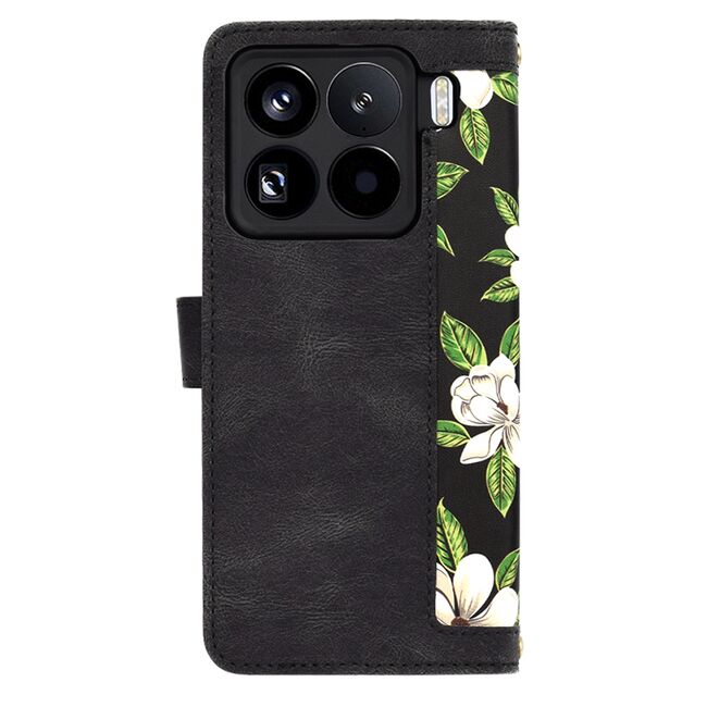 Husa tip carte pentru  Xiaomi 15 Pro, functie stand si port carduri, Negru
