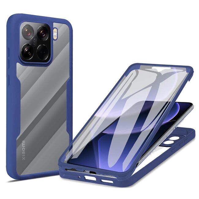Pachet 360: Husa cu folie integrata pentru  Xiaomi 15 Pro Cover360 fata / spate - Albastru