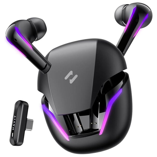 Casti gaming wireless, Bluetooth 5.3, RGB Havit TW970, negru