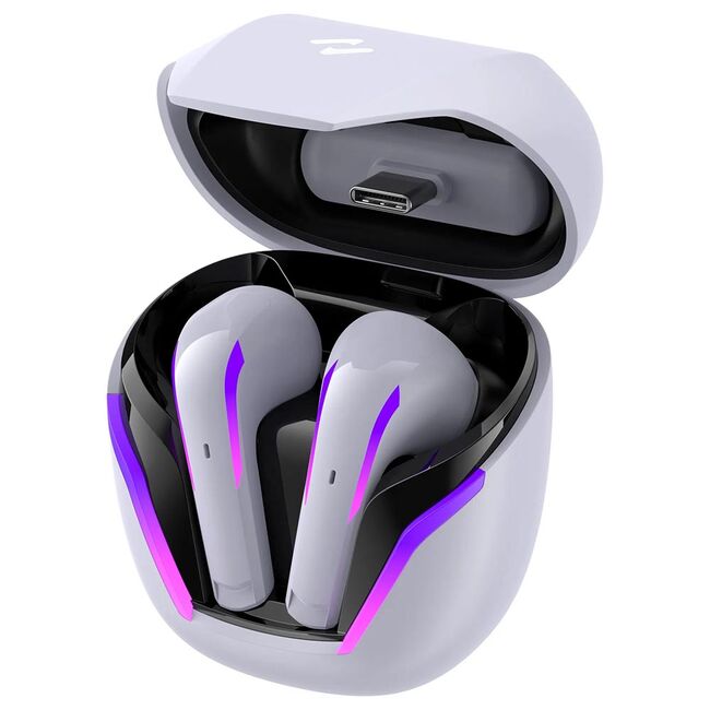 Casti gaming wireless, Bluetooth 5.3, RGB Havit TW970, alb