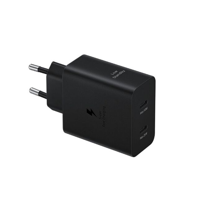 Incarcator Type-C Samsung Super Fast Charging 50W Original + cablu USB-C, EP-T5020XBEGEU - negru