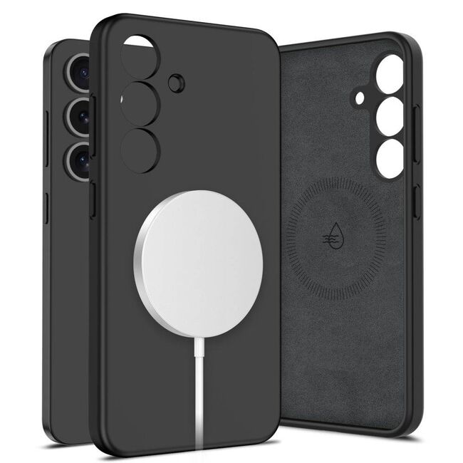 Husa pentru Samsung Galaxy S25 compatibila MagSafe Liquid Silicone - negru