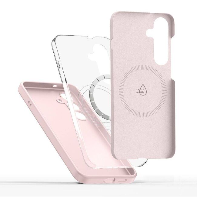 Husa pentru Samsung Galaxy S25 compatibila MagSafe Liquid Silicone - roz