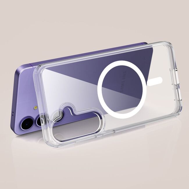 Huse pentru Samsung Galaxy S25 cu MagSafe Crystal Clear Back Series - ice