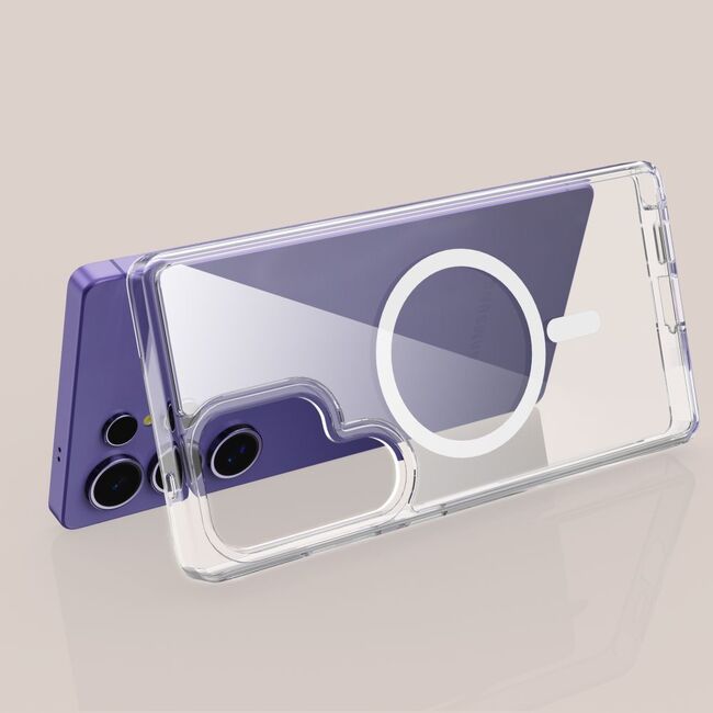 Huse pentru Samsung Galaxy S25 Ultra cu MagSafe Crystal Clear Back Series - ice