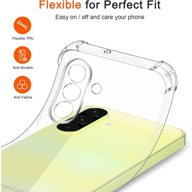 Husa pentru  Samsung Galaxy A26 Slim Anti-Shock 1.5mm reinforced 4 corners, Transparent