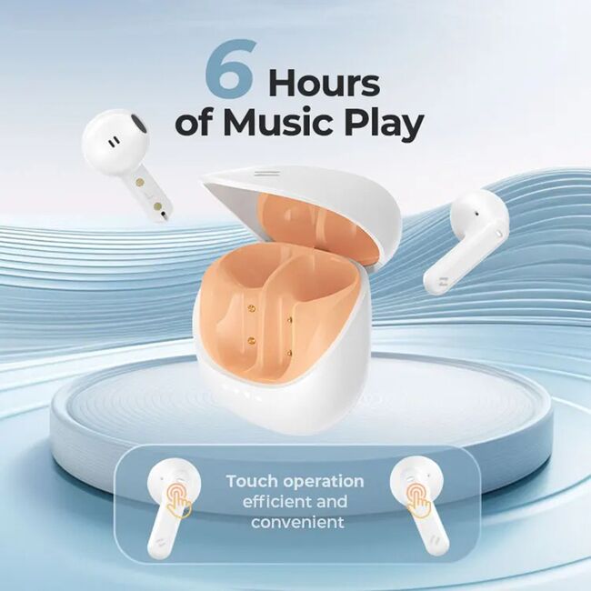 Casti wireless Bluetooth 5.4, ENC Havit TW931, albastru