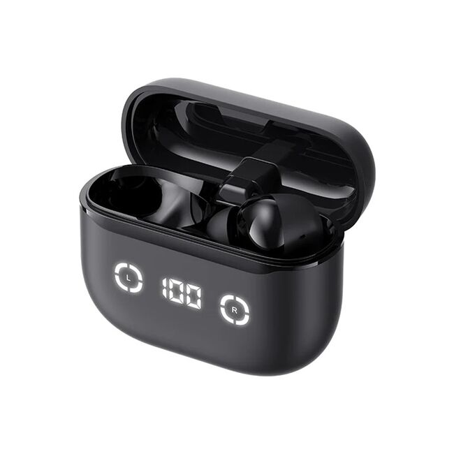 Casti wireless Bluetooth cu afisaj digital Havit TW984, negru
