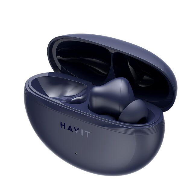 Casti Bluetooth cu microfon, TWS earbuds Havit TW986, albastru