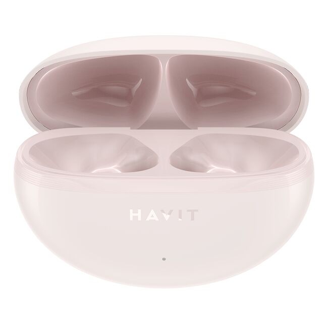 Casti Bluetooth cu microfon, TWS earbuds Havit TW986, roz