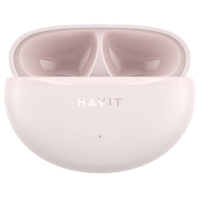 Casti Bluetooth cu microfon, TWS earbuds Havit TW986, roz